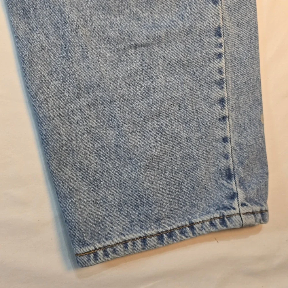 Levi Strauss Signature Mens Relaxed Fit Jeans Light Wash Blue Denim 38x30